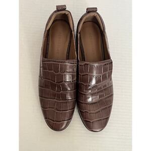 Women's Aerosoles Brown Faux Leather Sutton Tailored Dress Loafer Size 6.5